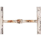 Échelle décorative en bois vieilli blanc 12,5"x69" - Porte-serviettes en pin, Porte-couvertures rustique