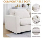 Canapé d'angle Nelly Large en Velours côtelé 157.5 avec Pouf de Rangement et 4 Coussins Lombaires