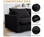 Canapé d'angle Nelly Large en Velours côtelé 157.5 avec Pouf de Rangement et 4 Coussins Lombaires
