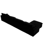 Canapé d'angle Nelly Large en Velours côtelé 157.5 avec Pouf de Rangement et 4 Coussins Lombaires