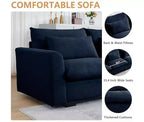 Canapé d'angle Nelly Large en Velours côtelé 157.5 avec Pouf de Rangement et 4 Coussins Lombaires