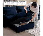 Canapé d'angle Nelly Large en Velours côtelé 157.5 avec Pouf de Rangement et 4 Coussins Lombaires