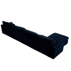 Canapé d'angle Nelly Large en Velours côtelé 157.5 avec Pouf de Rangement et 4 Coussins Lombaires