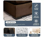 Canapé d'angle Nelly Large en Velours côtelé 157.5 avec Pouf de Rangement et 4 Coussins Lombaires