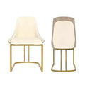 CLIHOME Set of 2 Modern High Back Dining Chair with Metal Legs