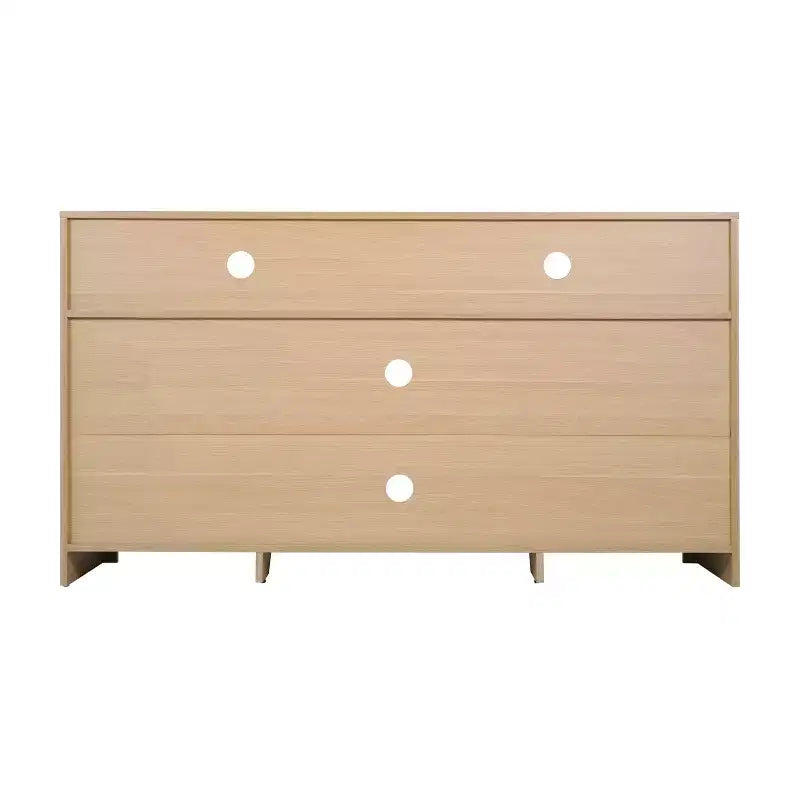 Buffet à quatre portes de style Mid-Century Modern, meuble TV avec étagères, convient aux téléviseurs jusqu'à 65 pouces