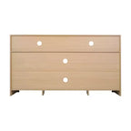 Buffet à quatre portes de style Mid-Century Modern, meuble TV avec étagères, convient aux téléviseurs jusqu'à 65 pouces
