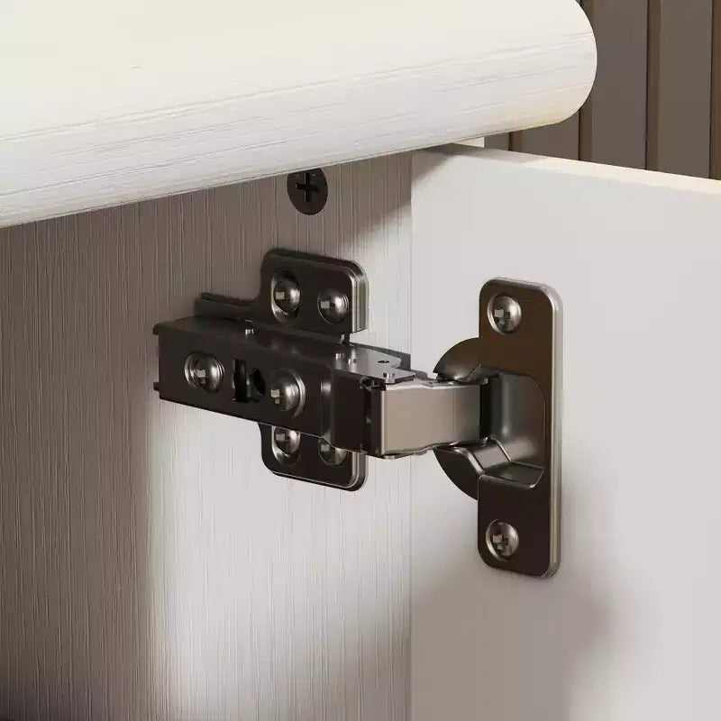 Meuble TV design minimaliste blanc, console multimédia : Lignes épurées, multi-compartiments et construction robuste.