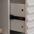 Meuble TV design minimaliste blanc, console multimédia : Lignes épurées, multi-compartiments et construction robuste.