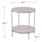 Table d'appoint ronde en fausse pierre Silas - Anthracite