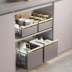 Tiroir de cuisine extensible en métal, organiseur de placard coulissant télescopique pour meuble de cuisine, sans perçage, étagère sous évier pour placard