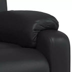 Fauteuil inclinable massant, inclinable réglable avec massage vibrant à 6 points, cuir noir