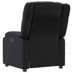 Fauteuil inclinable massant, inclinable réglable avec massage vibrant à 6 points, cuir noir