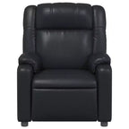 Fauteuil inclinable massant, inclinable réglable avec massage vibrant à 6 points, cuir noir