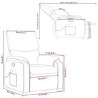 Fauteuil inclinable de massage en cuir pour salon, cinéma maison, massage vibrant à 6 points, dossier et repose-pieds réglables, poche latérale, gris