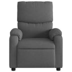 Fauteuil inclinable de massage en cuir pour salon, cinéma maison, massage vibrant à 6 points, dossier et repose-pieds réglables, poche latérale, gris
