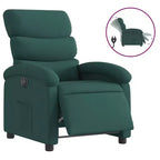 vidaXL Electric Recliner Chair for Elderly - Adjustable Fabric Armchair, Dark Green, with Motorized Tilt, Comfort Padding, Side Pocket
