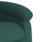 Fauteuil inclinable électrique pour personnes âgées - Fauteuil en tissu réglable, vert foncé, avec inclinaison motorisée, rembourrage confort, poche latérale