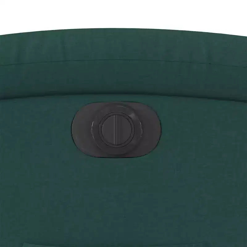 Fauteuil inclinable électrique pour personnes âgées - Fauteuil en tissu réglable, vert foncé, avec inclinaison motorisée, rembourrage confort, poche latérale
