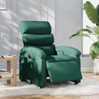 Fauteuil inclinable électrique pour personnes âgées - Fauteuil en tissu réglable, vert foncé, avec inclinaison motorisée, rembourrage confort, poche latérale