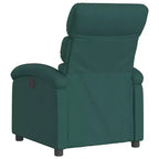 Fauteuil inclinable électrique pour personnes âgées - Fauteuil en tissu réglable, vert foncé, avec inclinaison motorisée, rembourrage confort, poche latérale