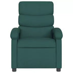 Fauteuil inclinable électrique pour personnes âgées - Fauteuil en tissu réglable, vert foncé, avec inclinaison motorisée, rembourrage confort, poche latérale