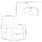 Fauteuil inclinable de massage électrique en tissu crème - Dossier et repose-pieds auto-ajustables, massage par vibration, rembourrage confortable