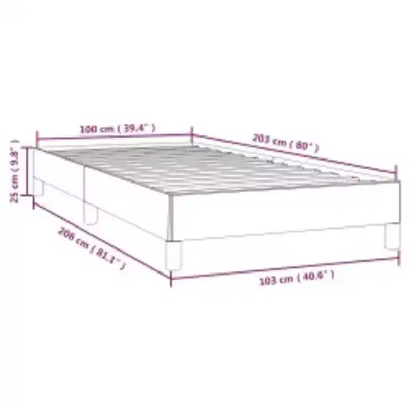 Cadre de Lit Twin XL, Cadre de Lit Plateforme Rembourré en Faux Cuir, Blanc, Sans Matelas