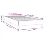 Cadre de Lit Twin XL, Cadre de Lit Plateforme Rembourré en Faux Cuir, Blanc, Sans Matelas