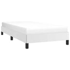 Cadre de Lit Twin XL, Cadre de Lit Plateforme Rembourré en Faux Cuir, Blanc, Sans Matelas
