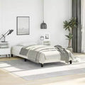 Cadre de Lit Twin XL, Cadre de Lit Plateforme Rembourré en Faux Cuir, Blanc, Sans Matelas