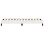 Cadre de Lit Twin XL, Cadre de Lit Plateforme Rembourré en Faux Cuir, Blanc, Sans Matelas
