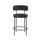 Tabouret d'appoint en cuir végétalien noir Beacon, lot de 2