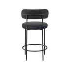 Tabouret d'appoint en cuir végétalien noir Beacon, lot de 2