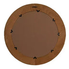 Miroir Mural Rond en Rotin Tressé Main, Naturel