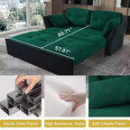 Canapé-lit convertible Tachi Modern multi-fonctionnel 74'' en chenille, taille Queen