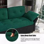 Canapé-lit convertible Tachi Modern multi-fonctionnel 74'' en chenille, taille Queen