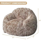 Pouf géant doux et moelleux pour adulte avec accoudoirs, pour la lecture ou le salon