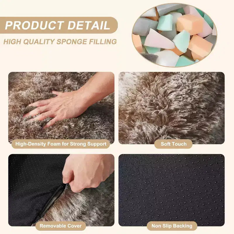 Pouf géant doux et moelleux pour adulte avec accoudoirs, pour la lecture ou le salon