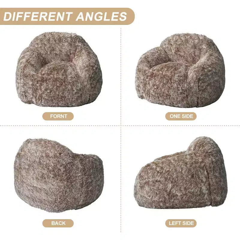 Pouf géant doux et moelleux pour adulte avec accoudoirs, pour la lecture ou le salon