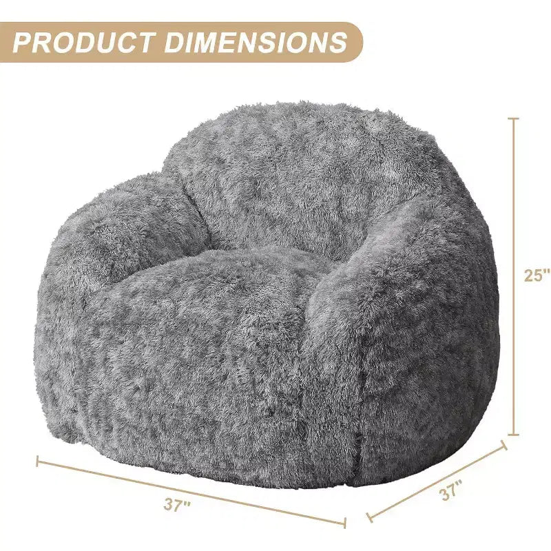 Pouf géant doux et moelleux pour adulte avec accoudoirs, pour la lecture ou le salon