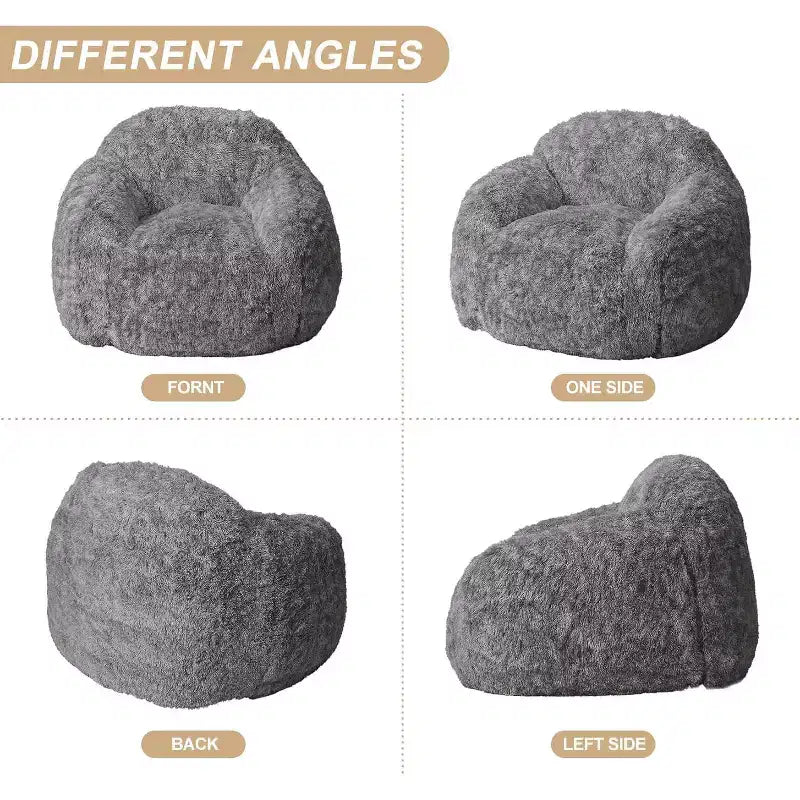 Pouf géant doux et moelleux pour adulte avec accoudoirs, pour la lecture ou le salon