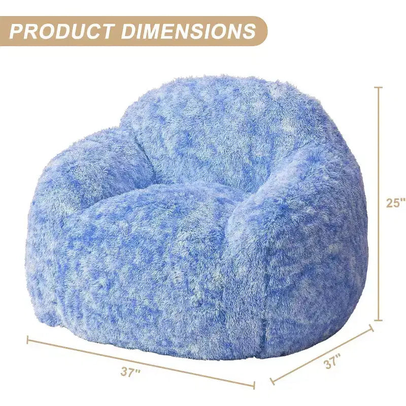 Pouf géant doux et moelleux pour adulte avec accoudoirs, pour la lecture ou le salon