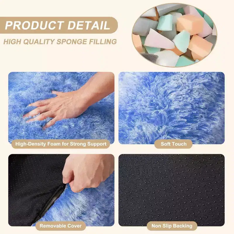 Pouf géant doux et moelleux pour adulte avec accoudoirs, pour la lecture ou le salon
