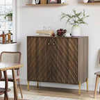 Meuble de rangement buffet style moderne milieu de siècle Meubles de rangement pour salon cuisine Marron