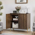 Meuble de rangement buffet style moderne milieu de siècle Meubles de rangement pour salon cuisine Marron