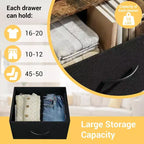 Petite commode 3 tiroirs avec paniers en tissu amovibles – Organisateur polyvalent pour chambre, salon, couloir ou buanderie – Peu encombrant, montage facile