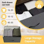 Petite commode 3 tiroirs avec paniers en tissu amovibles – Organisateur polyvalent pour chambre, salon, couloir ou buanderie – Peu encombrant, montage facile