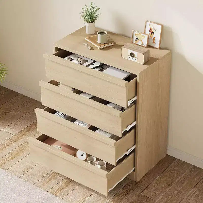 Commode à 4 tiroirs pour chambre à coucher, table de chevet, grand rangement, construction robuste, pour salon, chambre d'enfant, entrée
