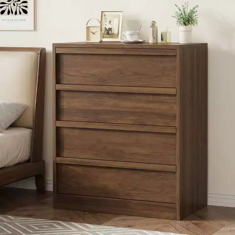 Commode à 4 tiroirs pour chambre à coucher, table de chevet, grand rangement, construction robuste, pour salon, chambre d'enfant, entrée